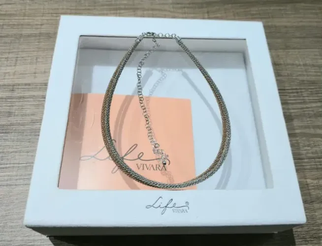 Gargantilha Life Vivara Prata Rosê Original com Certificado - Estado de Nova