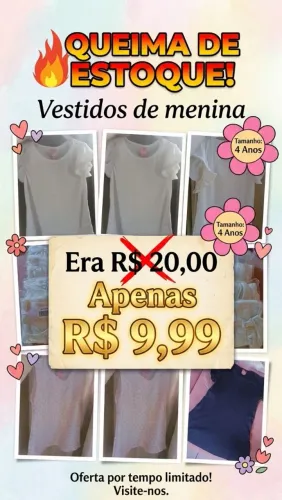 Vestidos de menina novo