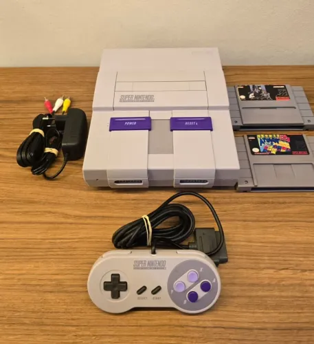 SUPER NINTENDO EM EXCELENTE ESTADO DE CONSERVAÇÃO + CONTROLE ORIGINAL