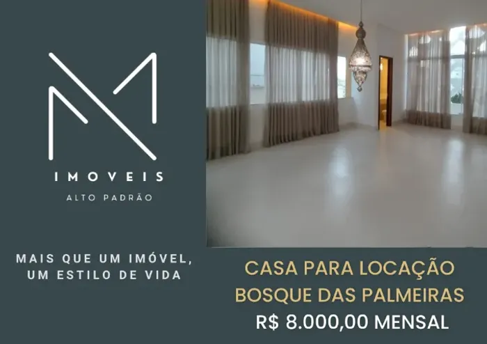 CASA PARA ALUGAR CONDOMÍNIO BOSQUE DAS PALMEIRAS