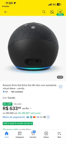 Vendo Alexa 4 geração com som premium
