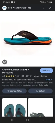 Chinelo kenner m12 número 43