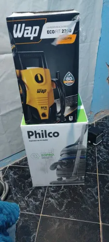 Lava jato Wap, 1500psi pressão máxima, mais aspirador de pó fhilco, comprado recentemente,