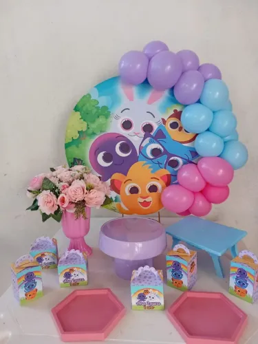 Decoração na mesa festa