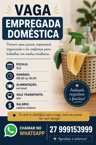 Vaga Empregada Doméstica