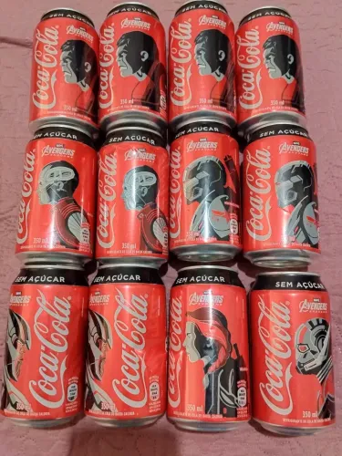 Latas Vingadores Ultimato 19 latas Coca Cola