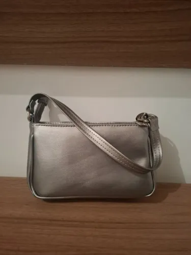 Bolsa Anacapri Prata Matelassê - Usada, Ótimo Estado