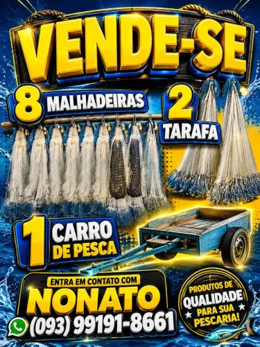 Vendo malhadeira e tarafa