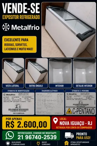 Freezer Horizontal Metalfrio 318 Litros