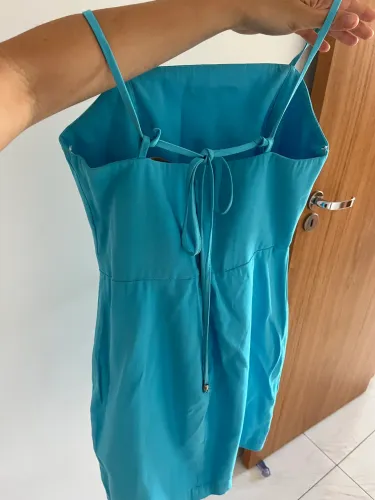 Vestido azul alças reguláveis