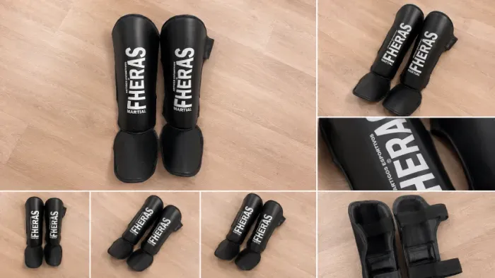 Caneleira Muay Thai FHERAS Profissional | Par | Pouco Usada