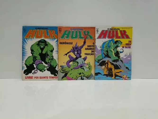 Kit 3 Gibis O Incrível Hulk nº 59, 60 e 61 (ano de 1988)