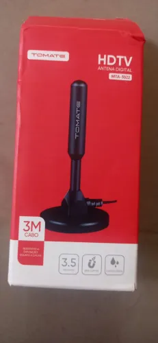 Antena digital p/ TV imagem HD 3 metros de cabo