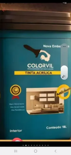 Vendo Galão de Tinta 18L Colorvil Premium