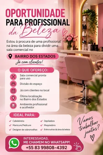 Vaga de emprego (Nails/Salão de Beleza)
