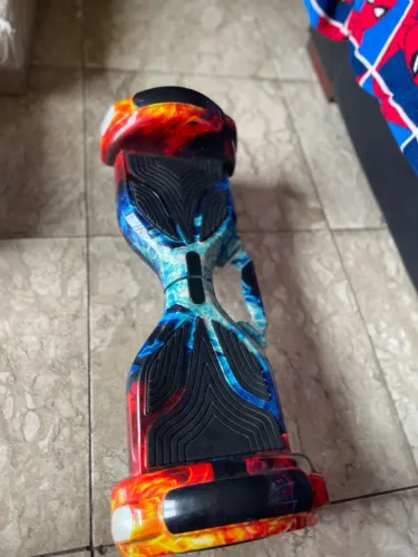 Hoverboard Skate Elétrico 6.5" Fogo e Gelo (Bluetooth e Alça) - Usado