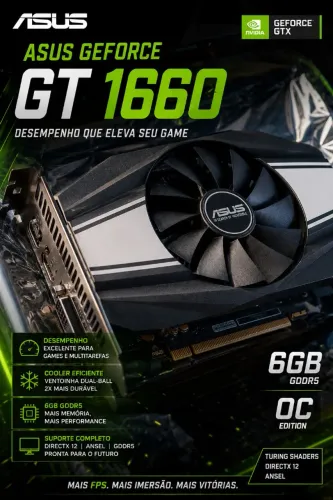 GTX 1660 na caixa original semi-nova.