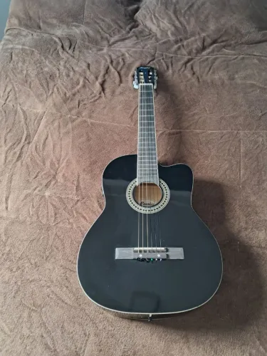  Violão preto Nylon