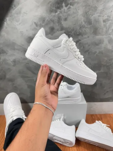 Tênis Nike Air Force 1 Low Premium Unissex Branco - Disponível 34 AO 46