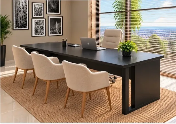 Mesa Executive Delluxe Blackout: L180cm x P80cm x A74cm via WhatsApp