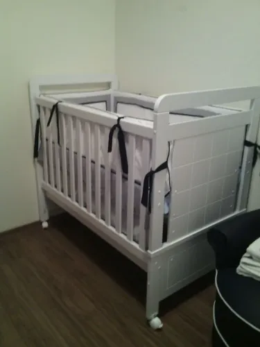 Berço Evolutivo (mini cama) Padrão Americano em MDF Laqueado com Colchão