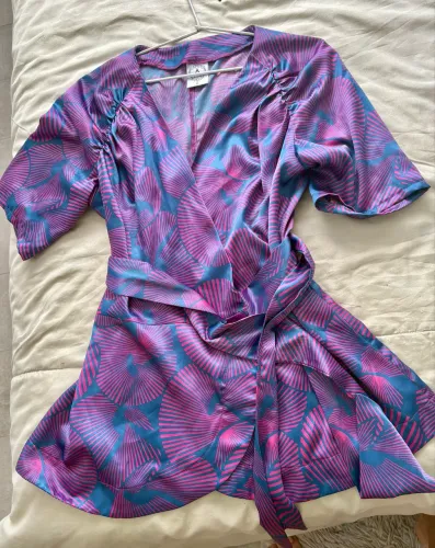Blusa de seda transpassada