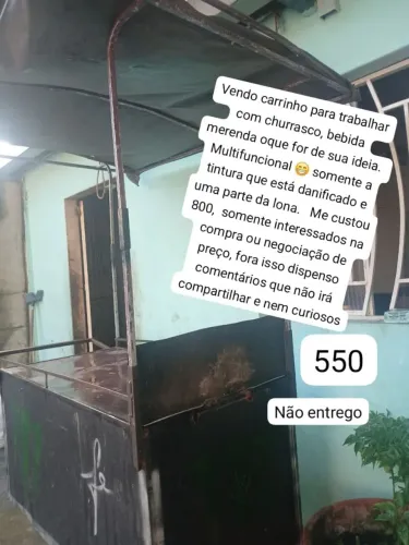 Carrinho para trabalhar com venda de churrasco, merenda oque desejar multifuncional ?