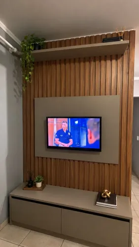 Painel ripado madeirado 100% MDF
