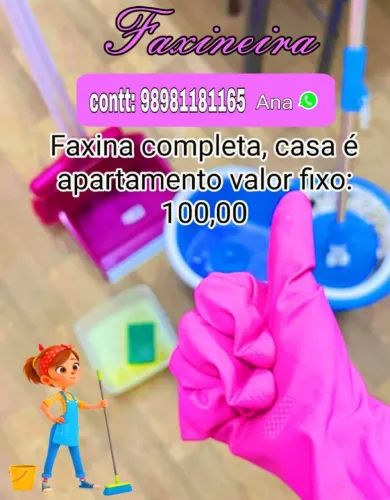Faxineira profissional disponível 