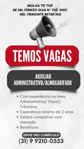 Auxiliar administrativo/almoxarifado
