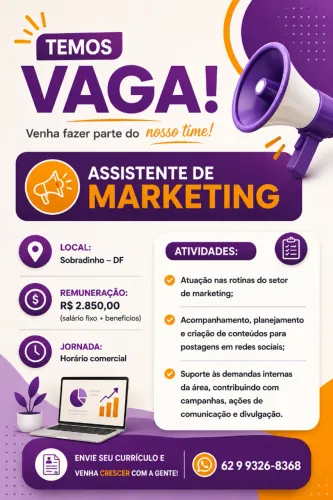  ASSISTENTE DE MARKETING - SOBRADINHO/DF