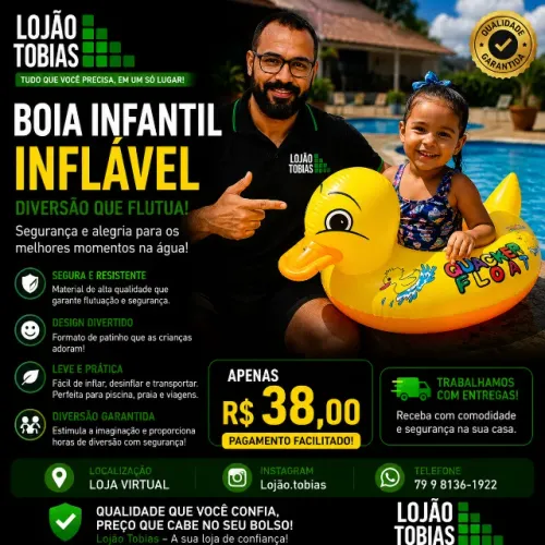 Boia Infantil Inflável Piscina Apoio Pernas Pato Personagens