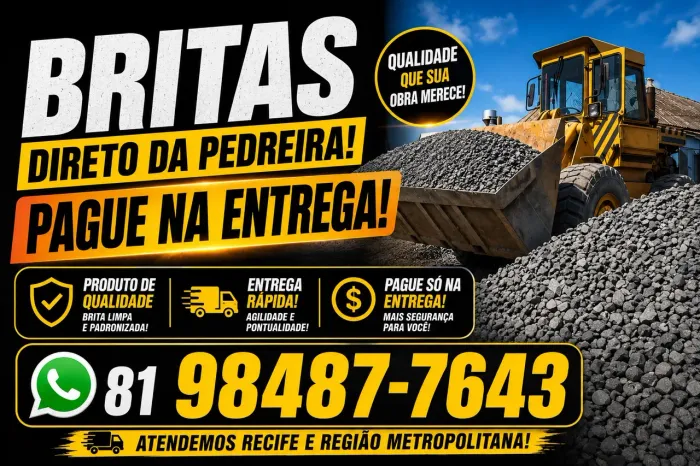 BRITA BRITAS DIRETO DA PEDREIRA. PAGUE NA ENTREGA!