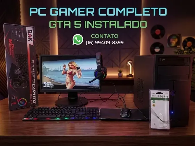 PC GAMER COMPLETO, GTA 5 E OUTROS JOGOS JÁ INSALADOS, ENTREGA GRÁTIS