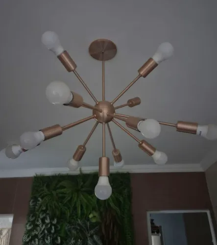 Lustre Sputnik 12 lâmpadas bronze