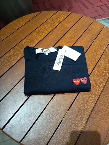 Camisa CDG play - Double Hearts