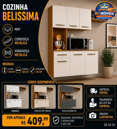 Cozinha suspensa belíssima