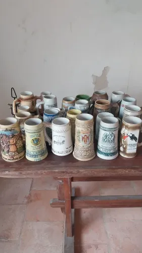 Vendo 23 canecos de Chopp antigos raros com mais de 50 anos. Impecáveis 