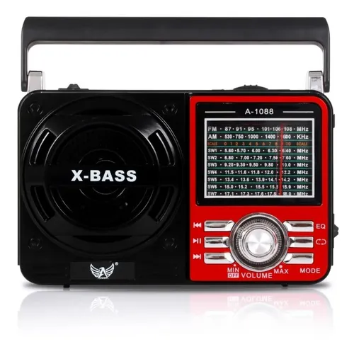 Radio Retro com Bluetooth Recarregavel Am e Fm Sw Pen drive Usb Sd
