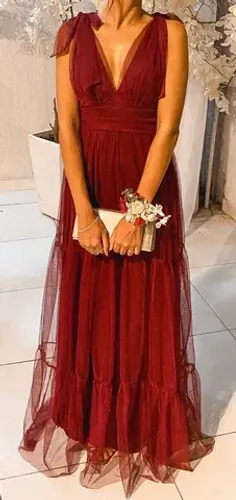 Vestido Madrinha Marsala