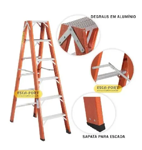 ESCADA DE FIBRA DIVERSOS TAMANHOS A PRONTA ENTREGA 