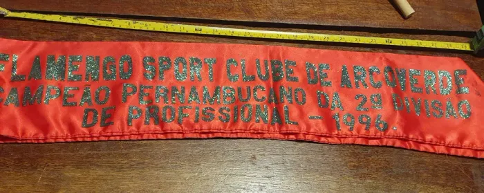 Faixa de Campeão 1992 de jogador Flamengo Arcoverde