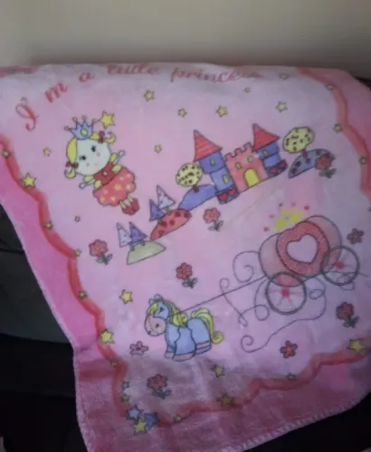 Cobertor infantil  rosa