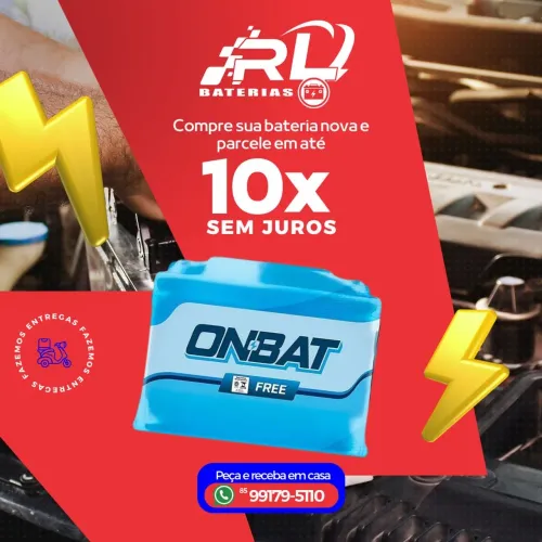 Bateria 50 amperes e 60 amperes ônix prisma mobi sandeiro RL BATERIAS 