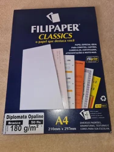 Papel A4 Filipaper - Tipos variados - Leia atentamente o anúncio