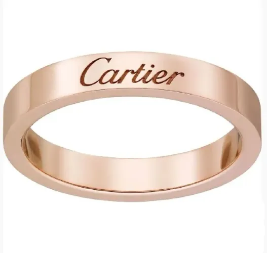 Aliança C de Cartier, Ouro Rosa 18K - Tamanho 05
