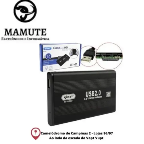 Case 2.5 hd sata usb 2.0 para pc e notebook