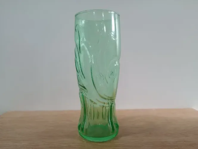 Copo de vidro verde Coca-Cola Olimpíadas 2008 Pequim