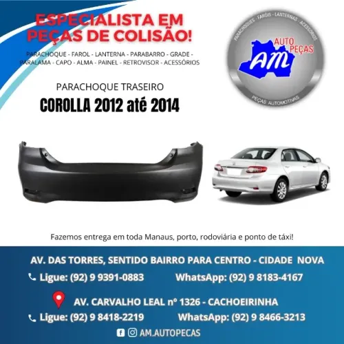 parachoque traseiro corolla