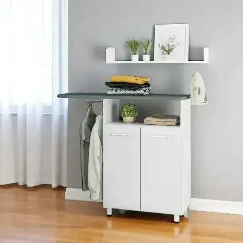 nova em estoque multiuso armário passadeira toda branca